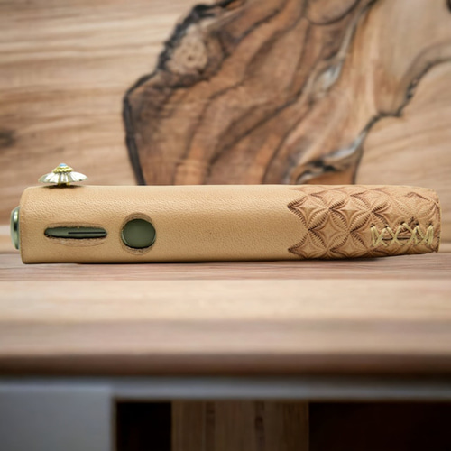 手作り 栃木レザー IQOS イルマ ワン 真鍮 ターコイズ アイコス