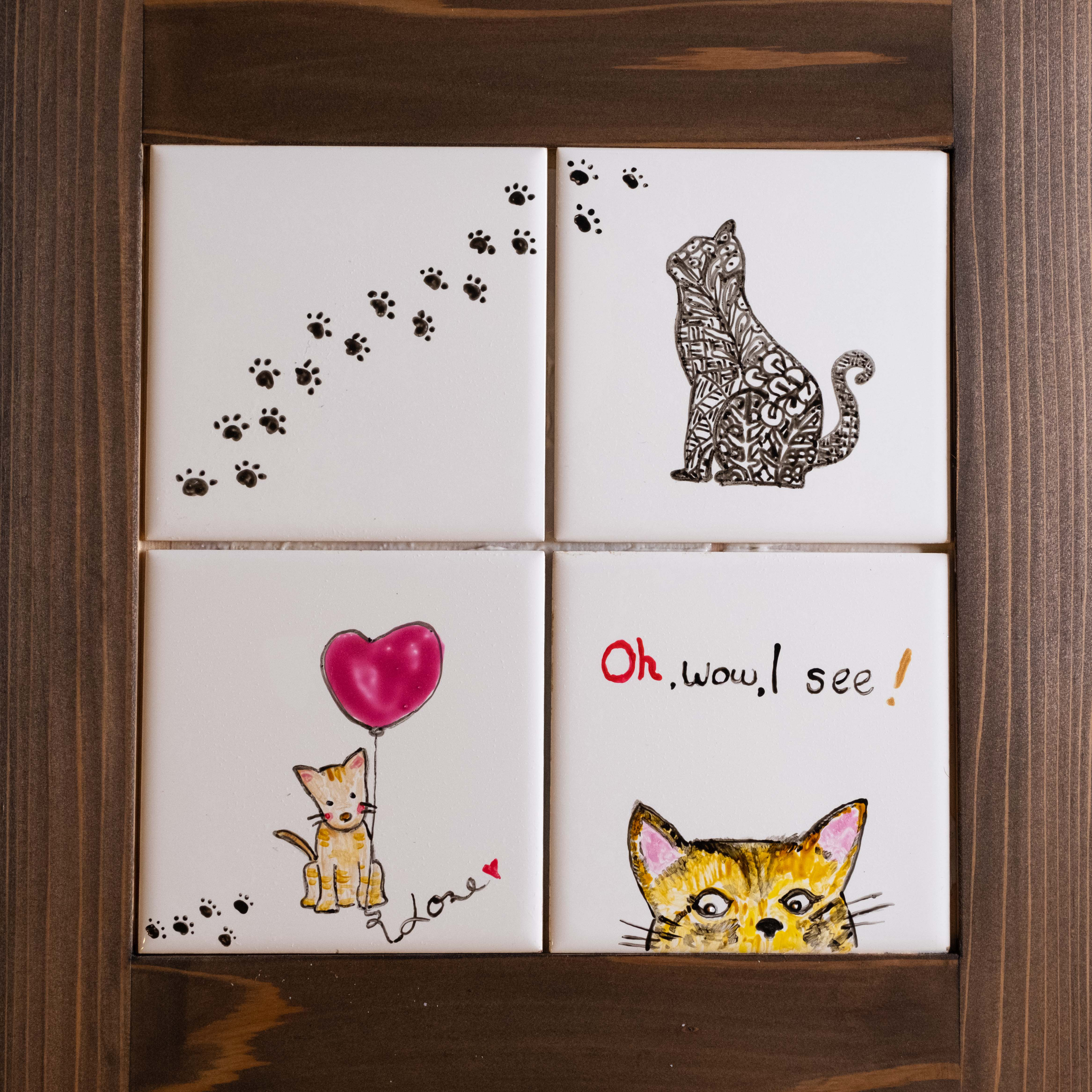 Art  Desk　”MIYABI"　猫　【１点モノ】