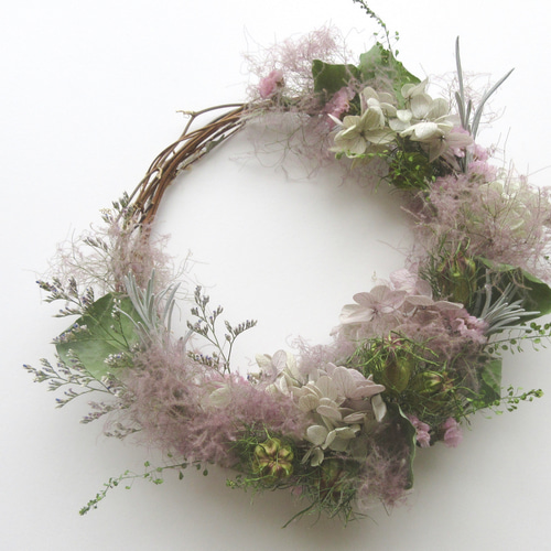 ふわふわスモークツリーハーフリース ドライフラワー canvas|カンバス