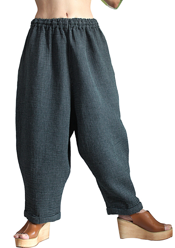 刺子風格柔軟棉褲 (PFS-066-01) 第4張的照片