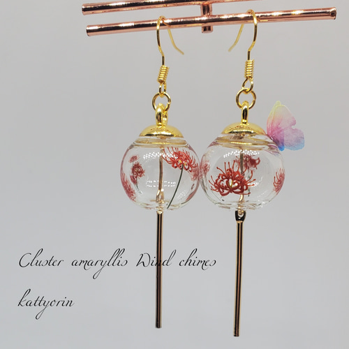 金魚の風鈴ピアス／イヤリング ピアス（フック・チェーン