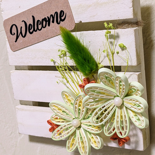 アロマストーンwelcomeボード＊ペーパークイリング アロマストーンwelcomeボード＊ペーパークイリング ウェルカム