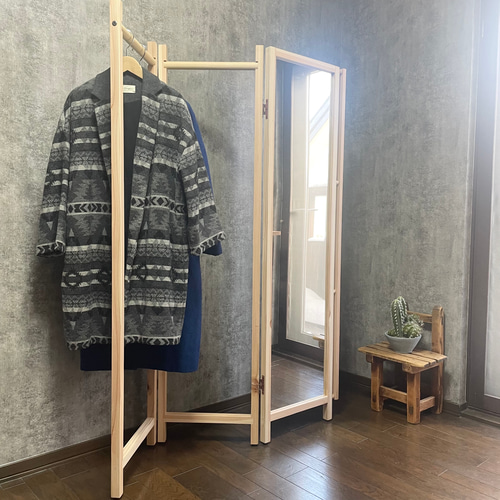 鏡付きハンガーパーテーション パーテーション・間仕切り nomadrack