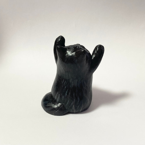 ペルシャ猫(長毛種の黒猫) その他アート 猫ハウス 通販 16087829