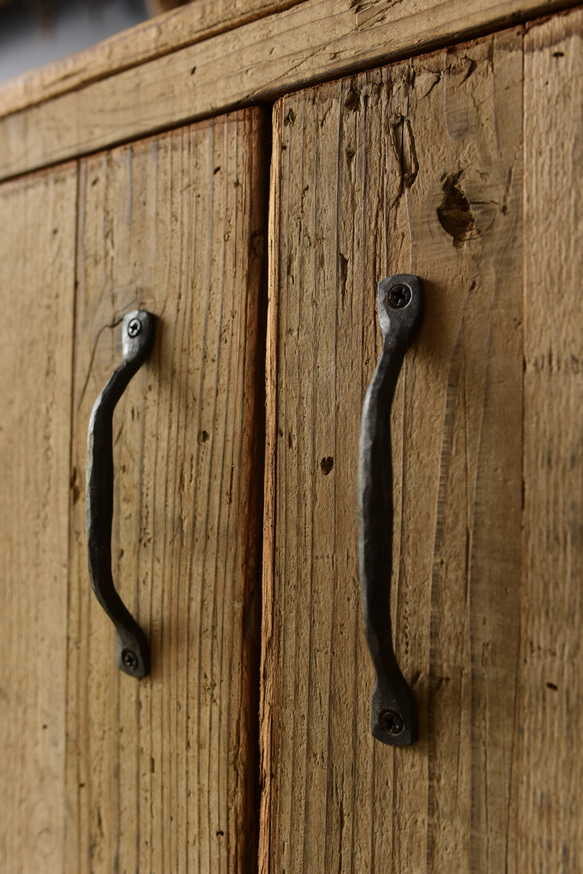 玄関サイズに合わせて作る古材の靴箱（脚あり）　鉄脚　シューズラック　下駄箱　収納　キャビネット　 7枚目の画像