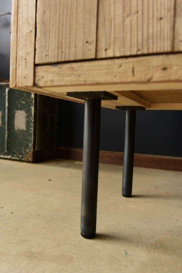 玄関サイズに合わせて作る古材の靴箱（脚あり）　鉄脚　シューズラック　下駄箱　収納　キャビネット　 10枚目の画像