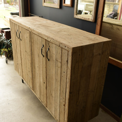 玄関サイズに合わせて作る古材の靴箱（脚あり）　鉄脚　シューズラック　下駄箱　収納　キャビネット　 3枚目の画像