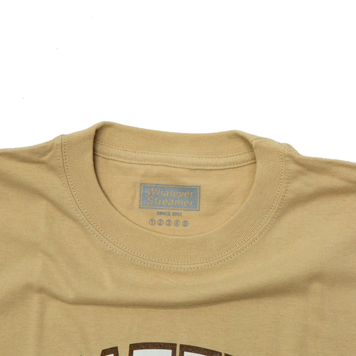本当に信頼出来る店 WHATEVER STREAMER カレッジ ロゴ 半袖 Tシャツ 大きめ ビッグ トップス