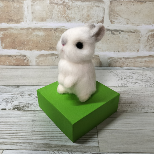 ☆うさぎ羊毛フェルト【まめうさ】うたっちフロスティ 羊毛