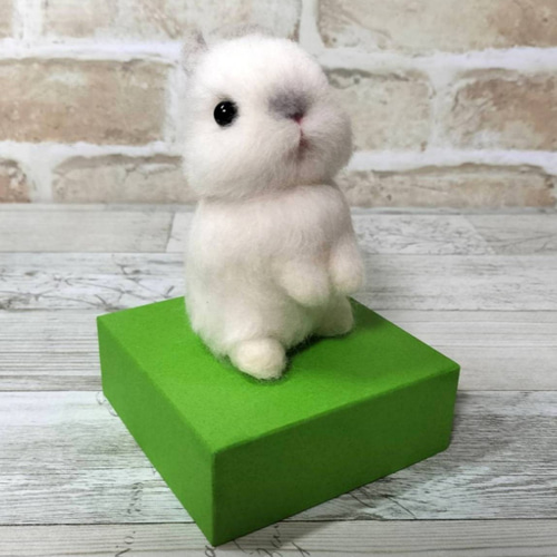 ☆うさぎ羊毛フェルト【まめうさ】うたっちフロスティ 羊毛フェルト