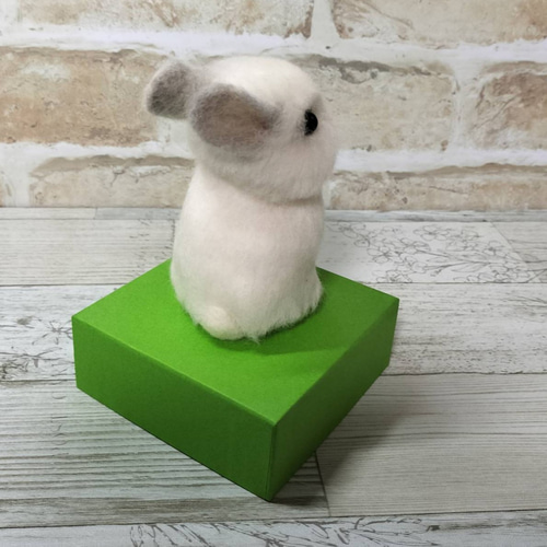 ☆うさぎ羊毛フェルト【まめうさ】うたっちフロスティ 羊毛フェルト