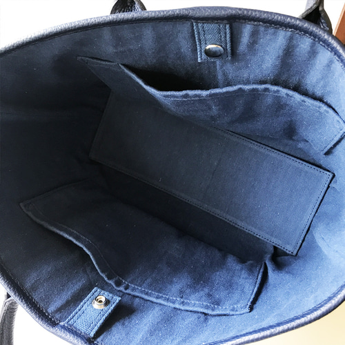 江戸更紗トートバッグ 紺/赤 トートバッグ 染の里おちあい 二葉