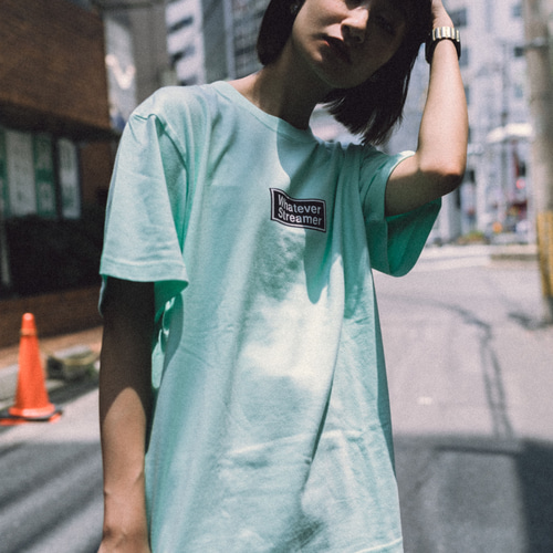 WHATEVER STREAMER ボックス ロゴ 半袖 Tシャツ 大きめ ビッグ