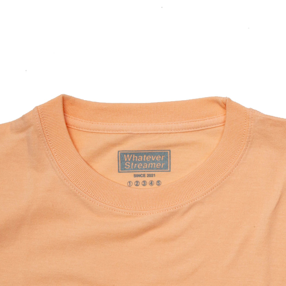 WHATEVER STREAMER ボックス ロゴ 半袖 Tシャツ 大きめ ビッグシルエット サーモン ピンク 8枚目の画像
