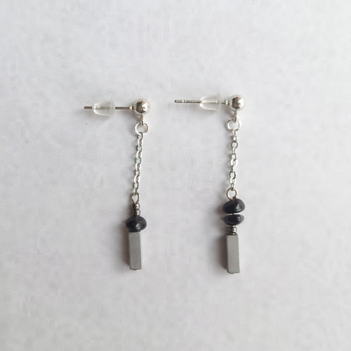 天然石 とメタル の ピアス イヤリング No.19 ピアス（フック