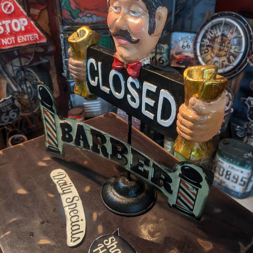 BARBAR SHOP 置き看板(卓上型) 理容室看板 オープン BARBAR SHOP 置き看板(卓上型) 理容室看板 オープン