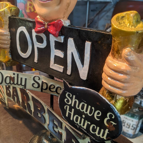 BARBAR SHOP 置き看板(卓上型) 理容室看板 オープン BARBAR SHOP 置き看板(卓上型) 理容室看板 オープン