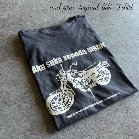 新色♪originalバイクTシャツ「SR」ダークグレー Tシャツ and-firia