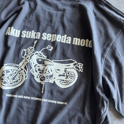 限定色♪背面的印花好帥氣！ OriginalAdult Bike T卹「SR」深灰色 第4張的照片