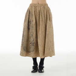 夏 新作 腐ったチェック柄スカート 大きいサイズ ダークAラインスカート 黒 カーキ ゆったり 夏 シンプル 1枚目の画像