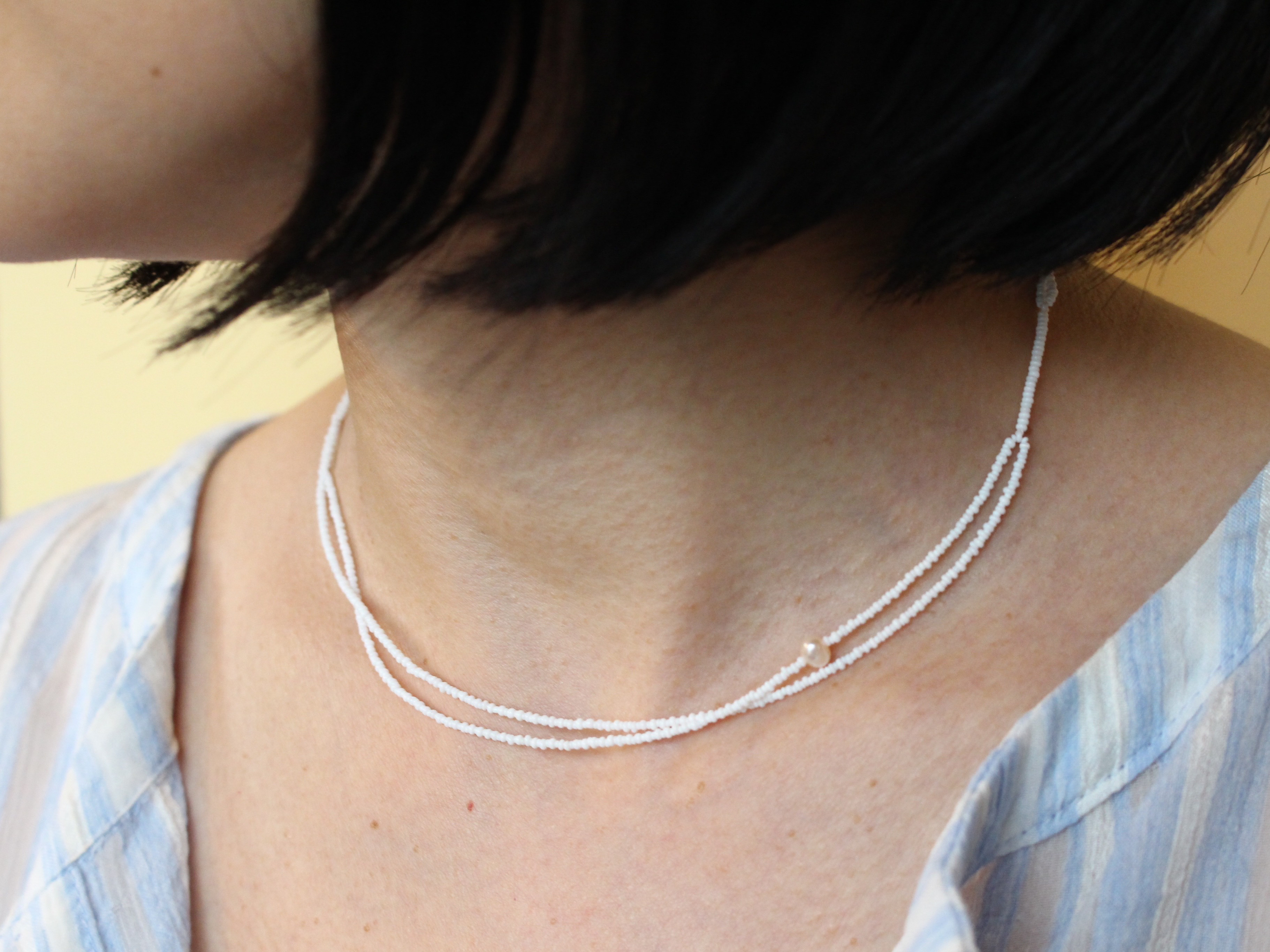 ＬＯＯＰ / ヴィンテージビーズ アンティークビーズ 淡水パールのネックレス