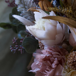 ■バンクシア　アレンジメント　フラワーベース付き　造花　インテリアやプレゼントに　花束　プレゼントフラワーyu2303f 6枚目の画像