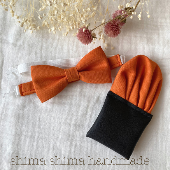 ベビーから大人の方まで☆蝶ネクタイ＆ワンタッチポケットチーフ