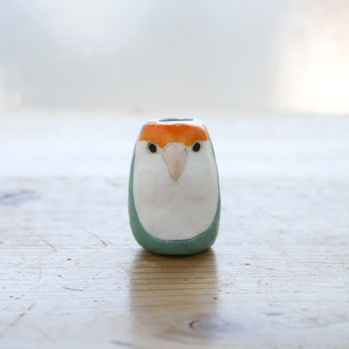 New！鳥さんの一輪挿し 【コザクラインコ・オカメインコホワイト