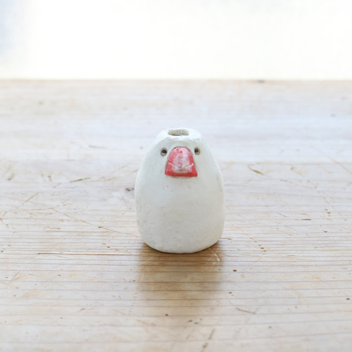 【カジィ☻︎】インコグッズ❁︎カットグラス・セキセイ❁︎一輪挿し・オカメ New！鳥さんの一輪挿し 【コザクラインコ・オカメインコホワイト
