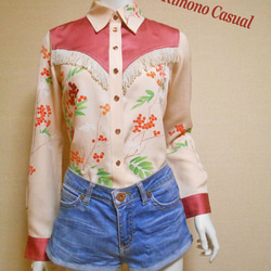 着物ウェスタンシャツ Kimono Western Shirt LS-283/M 2枚目の画像