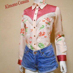 着物ウェスタンシャツ Kimono Western Shirt LS-283/M 12枚目の画像