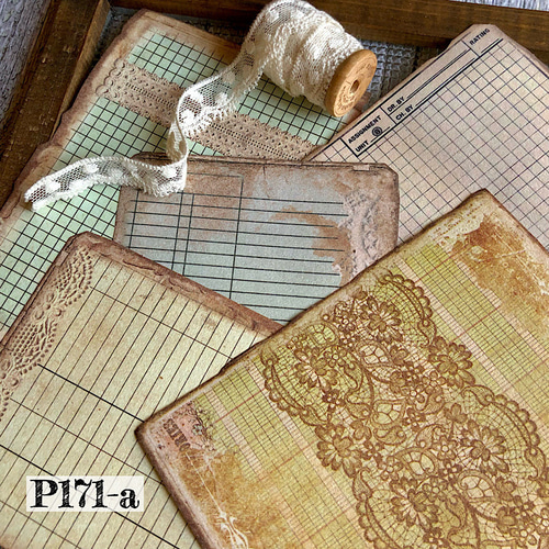 送料無料【P171-aコラージュ素材】海外紙モノ デザインペーパー 日記