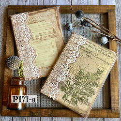 送料無料【P171-aコラージュ素材】海外紙モノ デザインペーパー 日記