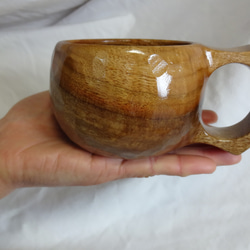 アウトレット　クスノキの一木彫りコーヒーカップ. 1枚目の画像