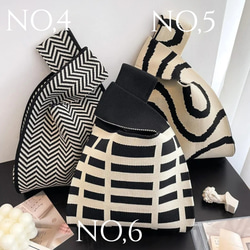 トートバッグ レディース ニット ミニトート ミニバッグ エコバッグ 小さめ おしゃれ 大容量 折りたたみ 大人かわいい 3枚目の画像