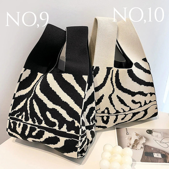 トートバッグ レディース ニット ミニトート ミニバッグ エコバッグ 小さめ おしゃれ 大容量 折りたたみ 大人かわいい 5枚目の画像