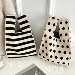 トートバッグ レディース ニット ミニトート ミニバッグ エコバッグ 小さめ おしゃれ 大容量 折りたたみ 大人かわいい 4枚目の画像