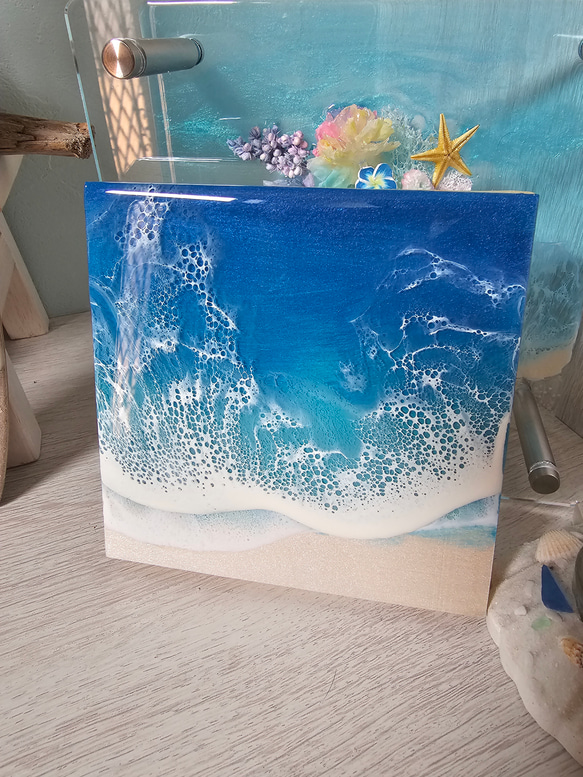 海を感じるインテリア　レジンオーシャンアート　カラフルシリーズ　ブルー 8枚目の画像