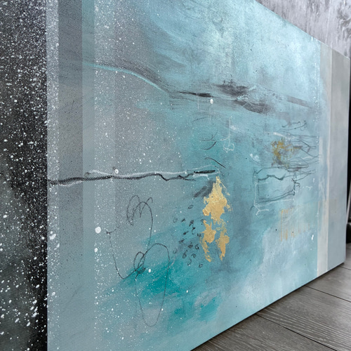 現代アート 80×39㎝ 大きめ モダン 絵画 原画 抽象画 アートパネル