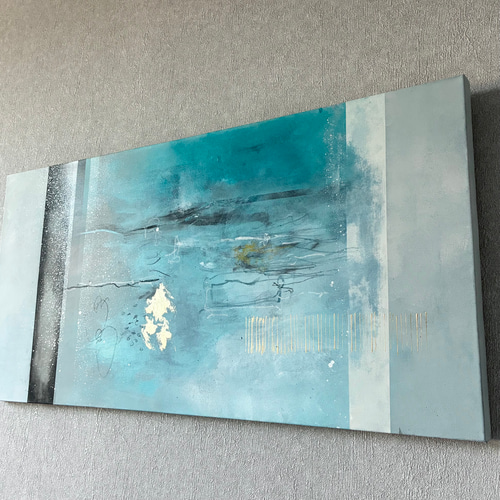 現代アート 80×39㎝ 大きめ モダン 絵画 原画 抽象画 アートパネル