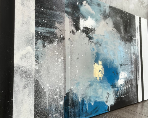 現代アート 80×39㎝ 大きめ モダン 絵画 原画 抽象画 アート