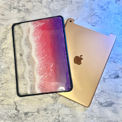 ピンクの海のiPadケース　10.9インチ　第5世代、10世代　オーシャンアート　スマホケース　ダブレット　海 6枚目の画像