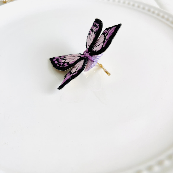 蝶の刺繍ポニーフック 14枚目の画像