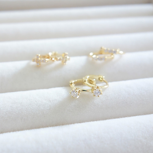 新作 シンプル 18K 高品質 選べる 3タイプ 上品 繊細 お洒落