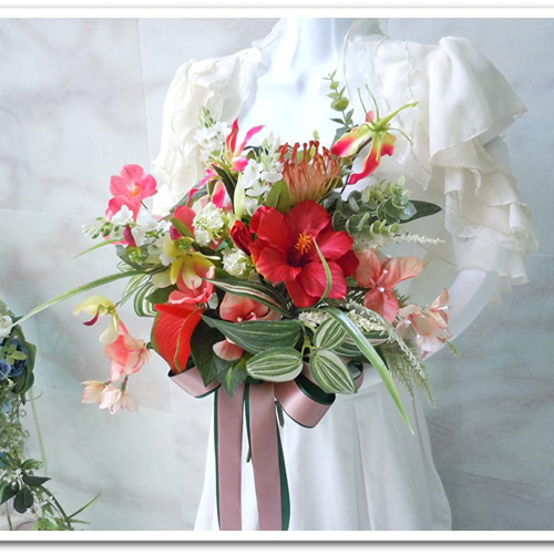 トロピカルブーケ♡南国ブーケ造花ブーケ