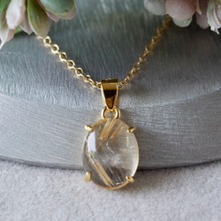 ルチルクォーツ ペンダントトップ 28.5ct ブラジル産 K18 【一点