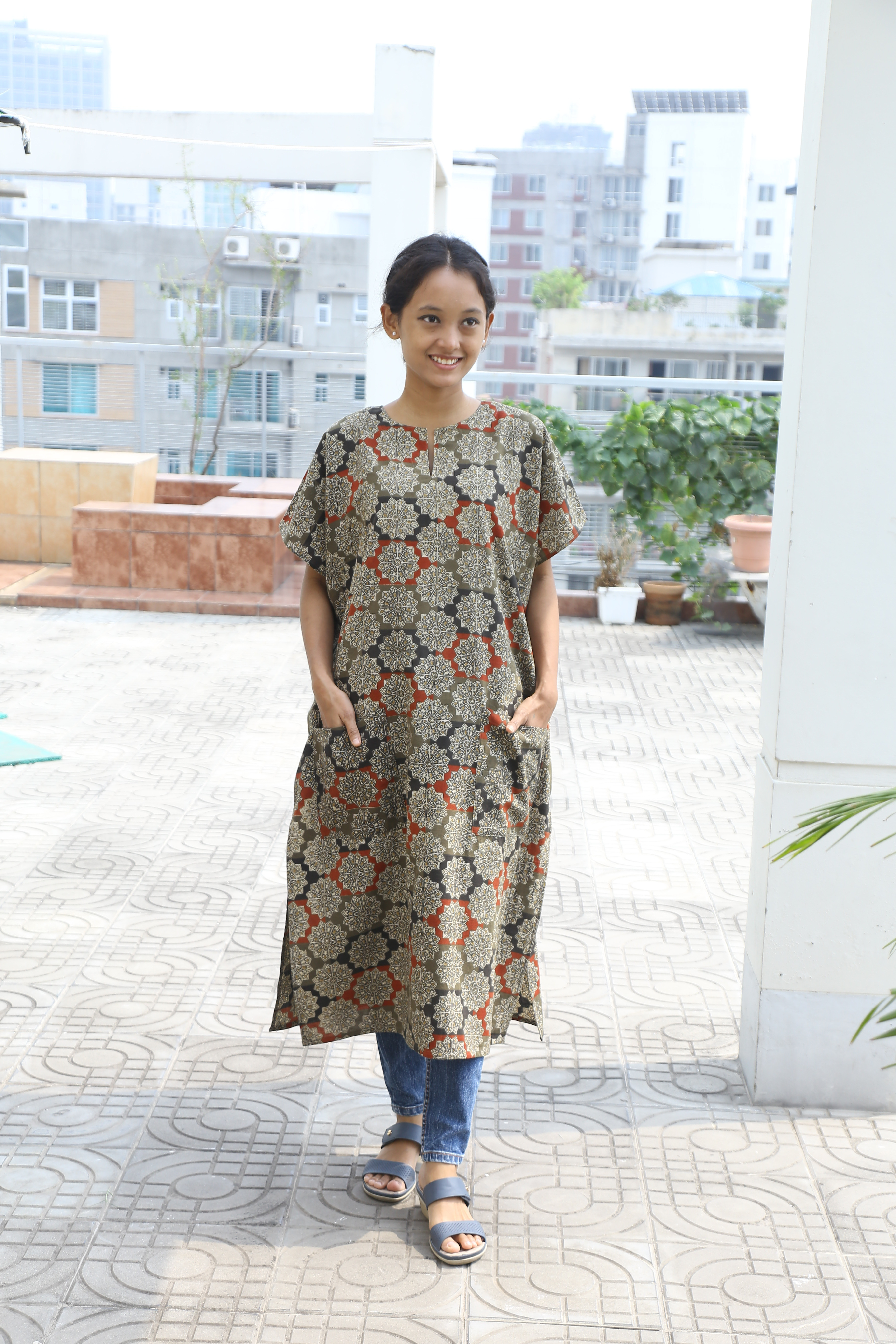 カフタンワンピース（カラムカリ）