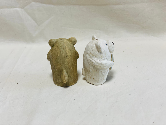 【3702】陶製フィギュア：ぼくの大切なもの（熊） 10枚目の画像