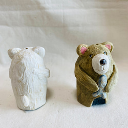 【3702】陶製フィギュア：ぼくの大切なもの（熊） 3枚目の画像