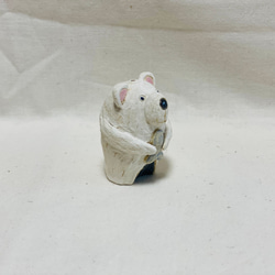 【3702】陶製フィギュア：ぼくの大切なもの（熊） 6枚目の画像